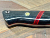 Bark River Fox River EXT-2 LT 3V Black Canvas Micarta Bloody Basin Spacer Red Liners Mosaic Pins (USA)