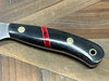 Bark River JX6 II MagnaCut Fixed Knife Black Micarta Bloody Spacer Black Liners Mosaic Pins (USA)