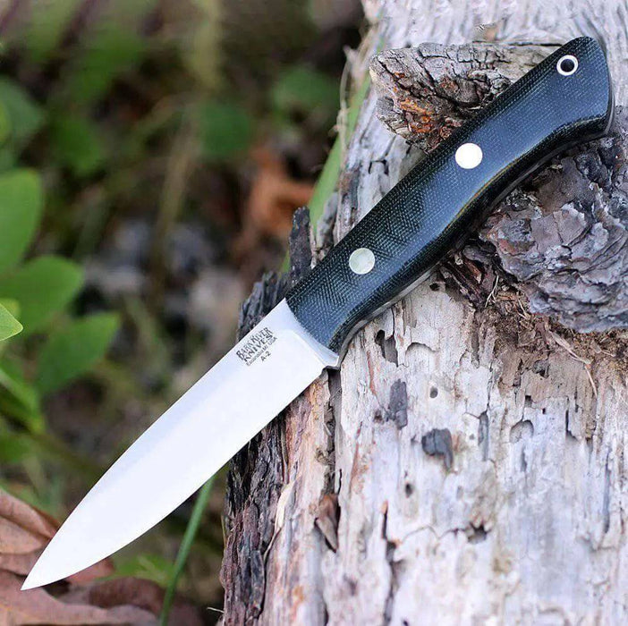 Bark River Knives Aurora Fixed 4.75" A2 Knife Black