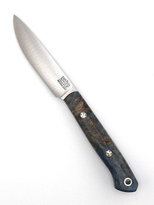 Bark River Little Creek II Field Knife MagnaCut Blue & Tan Maple Burl Handles (USA)