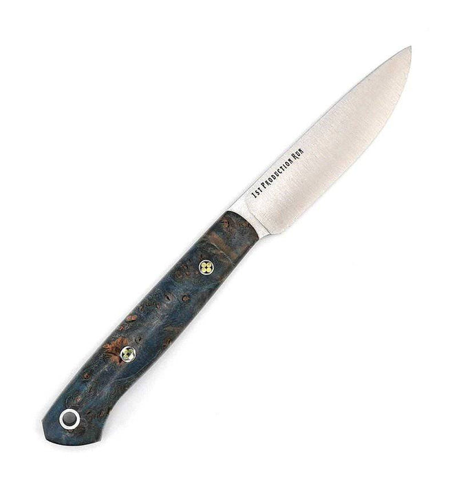 Bark River Little Creek II Field Knife MagnaCut Blue & Tan Maple Burl Handles (USA)