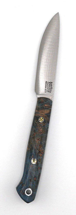 Bark River Little Creek II Field Knife MagnaCut Blue & Tan Maple Burl Handles (USA)