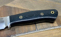 Bark River Matterhorn Fixed Blade CPM-S45VN Black Linen Micarta Mosaic Pins