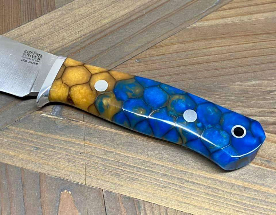 Bark River Matterhorn Fixed Blade Knife CPM-S45VN Amber Sea Dragon Scale