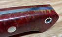 Bark River Mini-Aurora CPM 3V Knife Red & Natural #3 Elder Burl (USA)