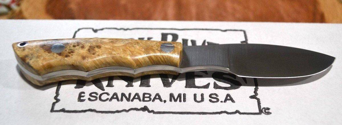 Bark River Mini Canadian CPM 3V Knife Natural Elder Burl #1 (USA)