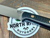 Bark River Mini Kephart Knife 3V Carbon Fiber Blue Liners Mosaic Pins (USA)