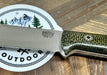 Bark River Mini Kephart Knife 3V Evergreen Burlap Handles White Liners Mosaic Pins (USA)