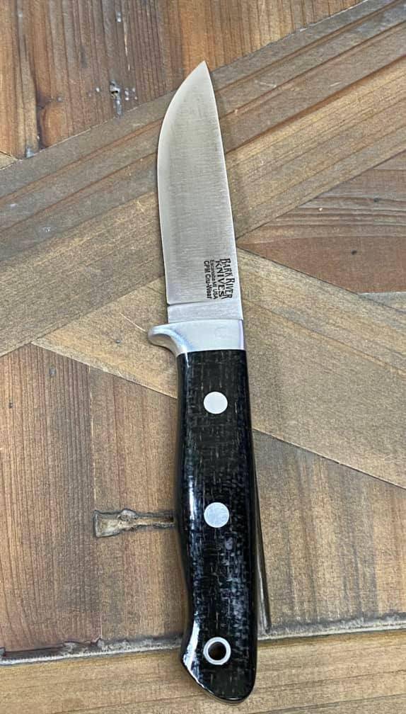 Bark River Mountaineer II Knife CruWear Black Burlap Micarta (USA) | NORTH  RIVER OUTDOORS