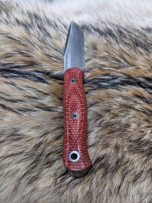 Bark River Ultra Lite Field Knife CPM 3V Firedog Canvas Thick Black Liners Mosaic Pins (USA)