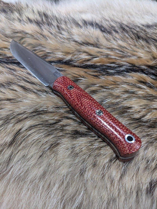 Bark River Ultra Lite Field Knife CPM 3V Firedog Canvas Thick Black Liners Mosaic Pins (USA)