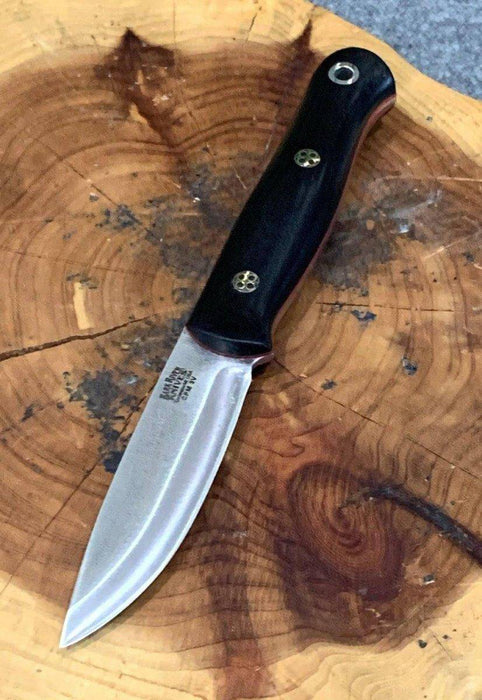 Bark River Ultralite Bushcrafter CPM 3V Black Micarta Handles Mosaic Pins