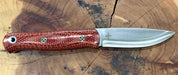 Bark River Ultralite Bushcrafter CPM 3V Firedog Micarta Black Liners Mosaic Pins