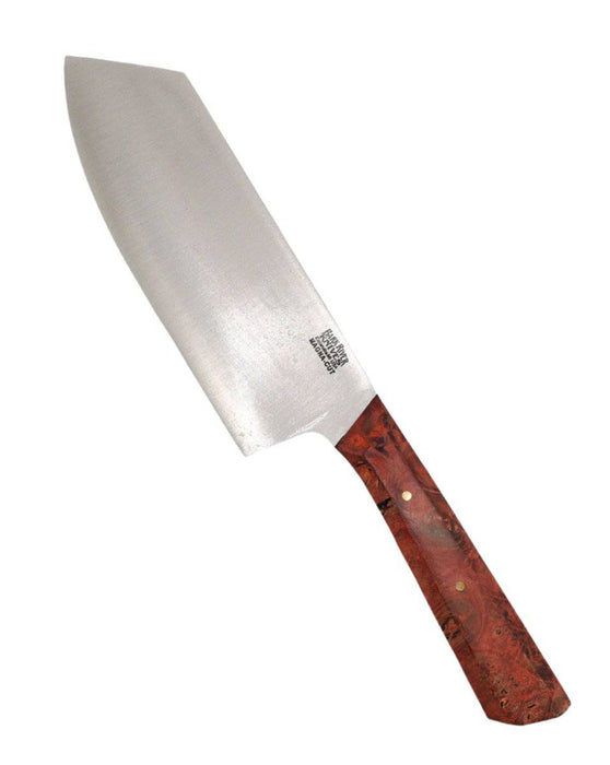 Bark River Wa Santoku Kitchen Knife MagnaCut Burnt Orange Maple Burl