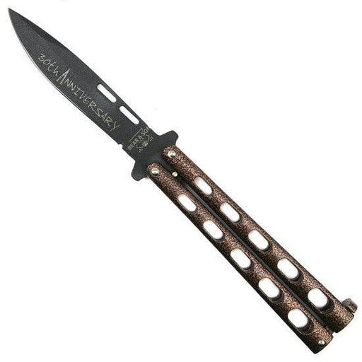 Bear & Son 30th Anniversary 115 Copper Vein Butterfly Knife (4.1")