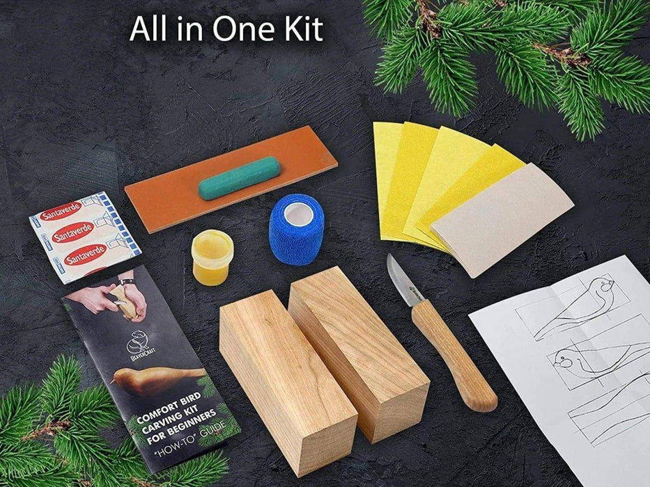 BeaverCraft Bird Carving Kit for Beginners - Adults and Kids