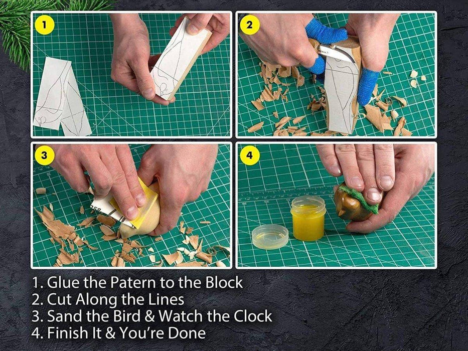 BeaverCraft Bird Carving Kit for Beginners - Adults and Kids