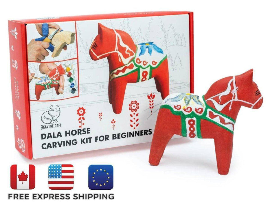 BeaverCraft DIY02 Dala Horse Carving Kit (Ukraine)