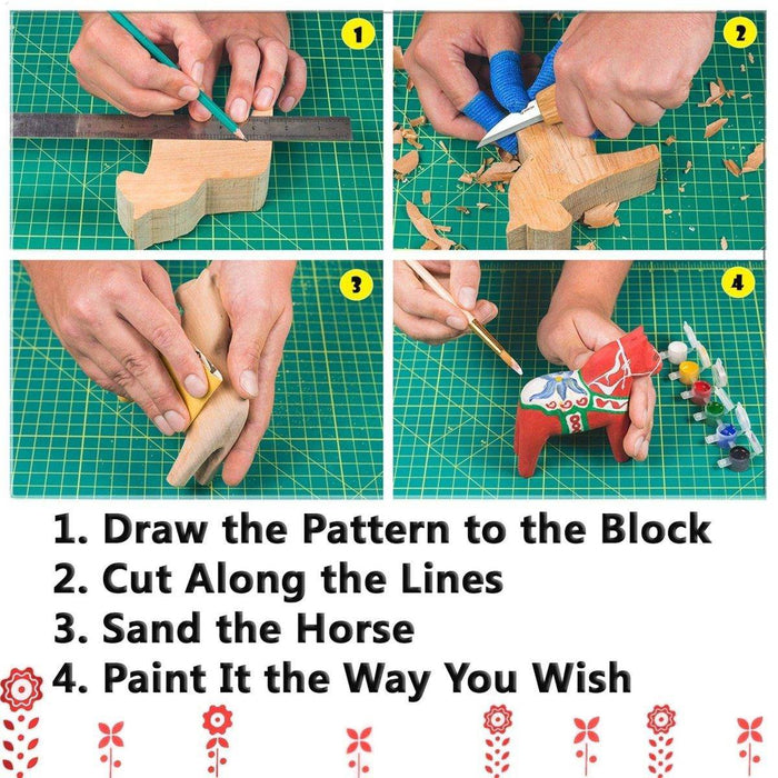 BeaverCraft DIY02 Dala Horse Carving Kit (Ukraine)