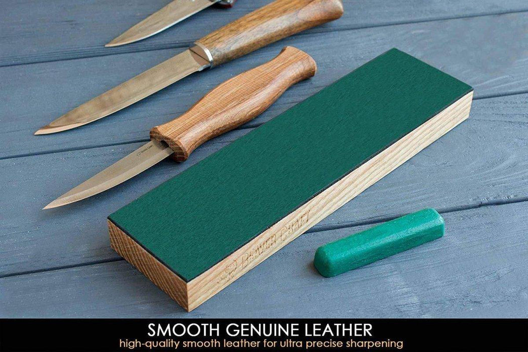 BeaverCraft Leather Strop Sharpening Knife Kit