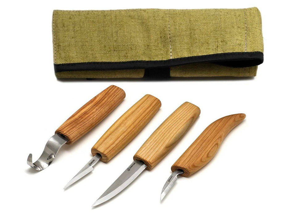 BeaverCraft S09 Set of 4 Knives in Tool Roll