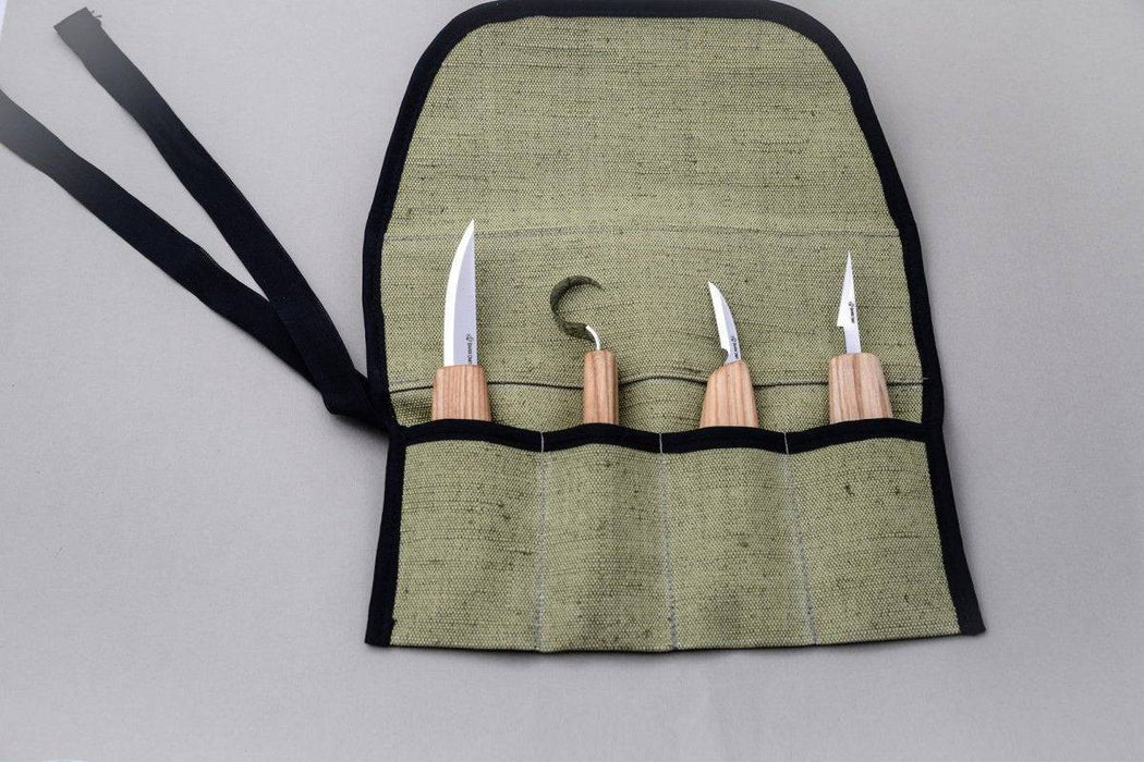 BeaverCraft S09 Set of 4 Knives in Tool Roll