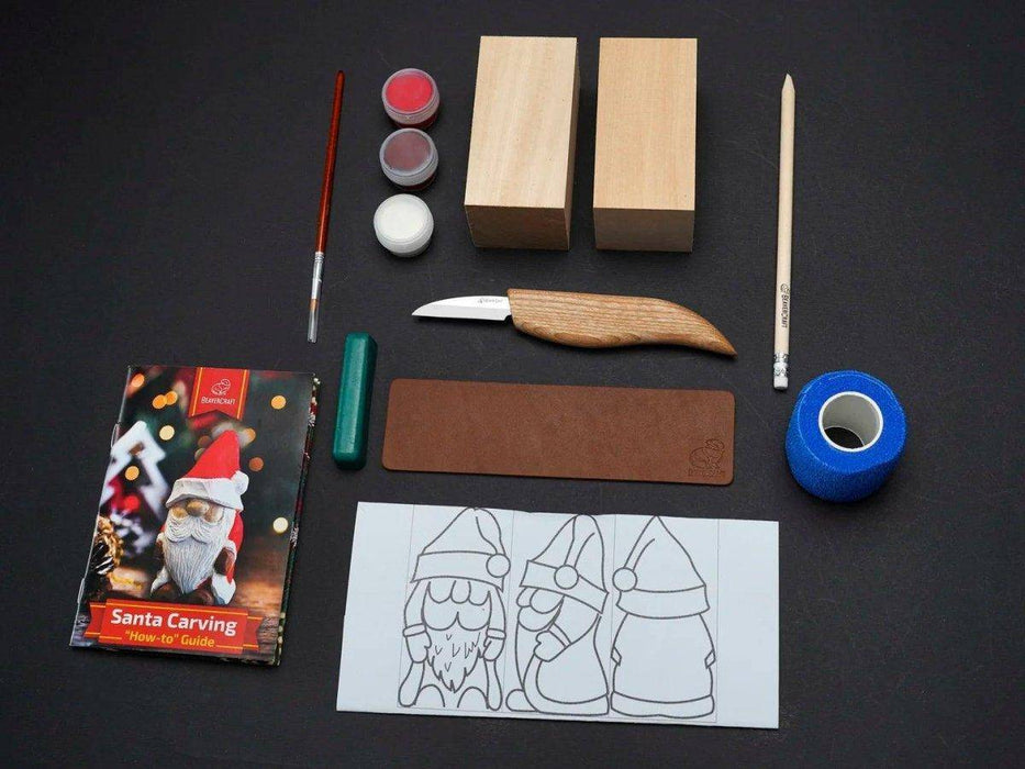 BeaverCraft Santa Carving Kit - Complete Starter Whittling Kit for Beginners, Adults, Teens, and Kids