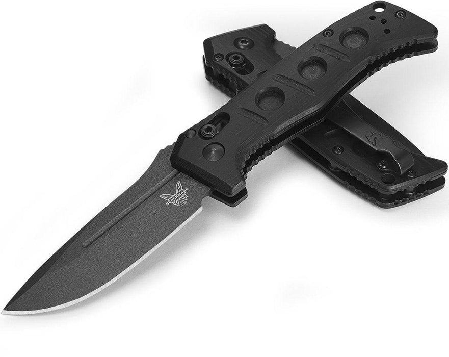 Benchmade 2730GY-1 Shane Sibert Mini Adamas Auto Folding Knife 3.25" CPM-CruWear Tungsten Gray Cerakote Blade Black G10