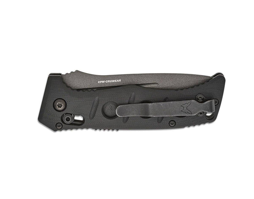 Benchmade 2730GY-1 Shane Sibert Mini Adamas Auto Folding Knife 3.25" CPM-CruWear Tungsten Gray Cerakote Blade Black G10