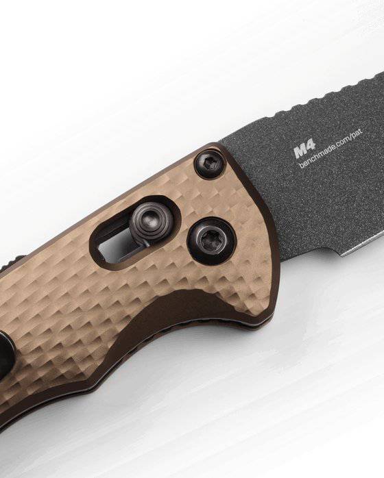 Benchmade 2900BK-1 Auto Immunity Folding Knife 2.49" CPM-M4 Cobalt Black Wharncliffe Flat Dark Earth Handles