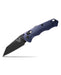 Benchmade 2900BK Auto Immunity Folding Knife 2.49" CPM-M4 Cobalt Black Wharncliffe Crater Blue Billet Handles