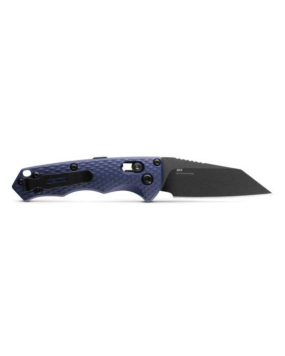 Benchmade 2900BK Auto Immunity Folding Knife 2.49" CPM-M4 Cobalt Black Wharncliffe Crater Blue Billet Handles