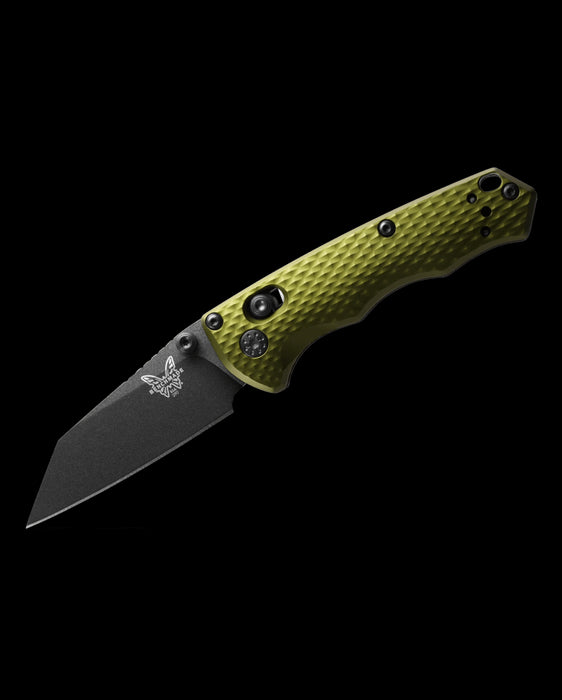 Benchmade 290BK-2 Full Immunity Folding Knife 2.49" CPM-M4 Cobalt Black Wharncliffe Blade Woodland Green Handles