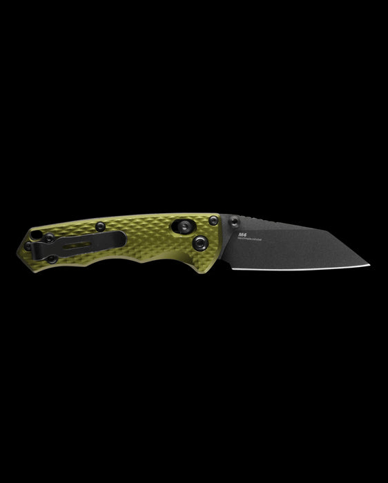 Benchmade 290BK-2 Full Immunity Folding Knife 2.49" CPM-M4 Cobalt Black Wharncliffe Blade Woodland Green Handles