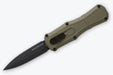 Benchmade 3375GY-1 Mini Claymore OTF Auto Knife 3.02" CPM-D2 Smoke Gray PVD Double Edge Ranger Green Grivory Handles