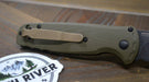 Benchmade 4300BK-02 CLA Auto Knife 3.4" MagnaCut Black DLC Battlewash Plain Blade OD Green G10