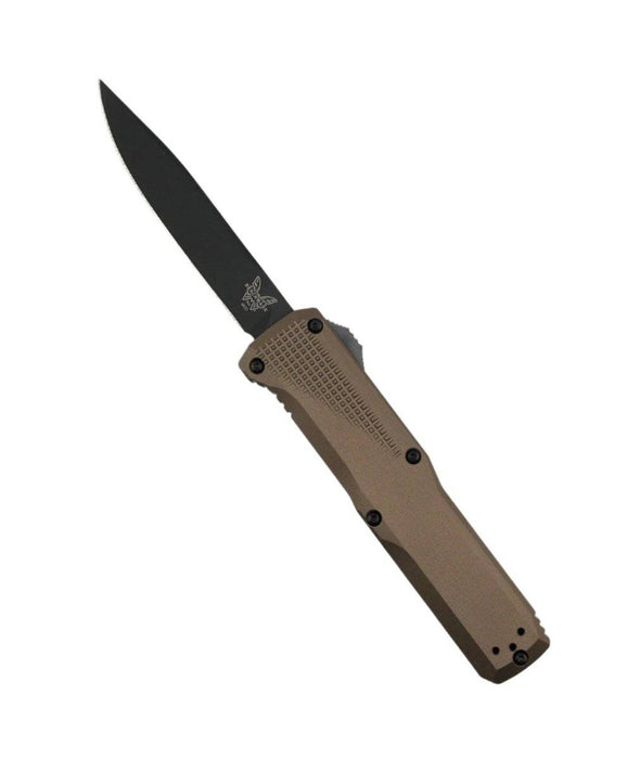 Benchmade 4600DLC-1 Phaeton OTF 3.45" Black S30V Drop Point Blade w/ Dark Earth Aluminum Handles