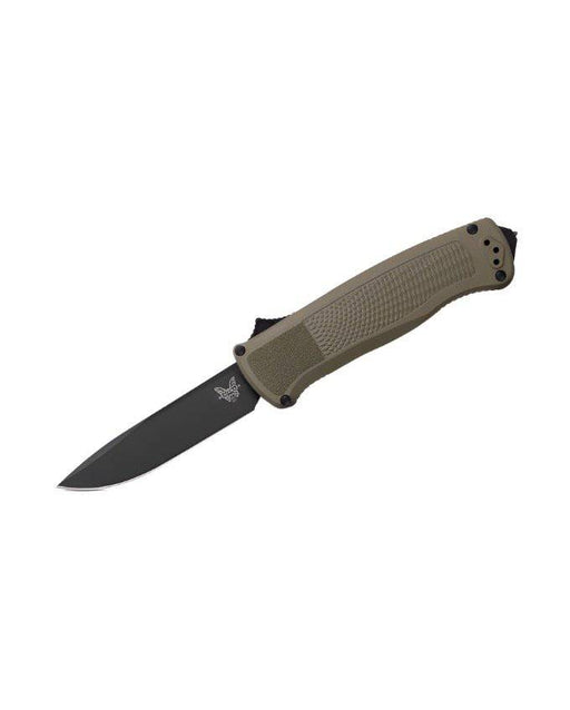 Benchmade 5371BK-01 Shootout OTF AUTO Knife 3.494" CPM-CruWear Black DLC Drop Point Blade Ranger Green