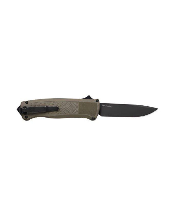 Benchmade 5371BK-01 Shootout OTF AUTO Knife 3.494" CPM-CruWear Black DLC Drop Point Blade Ranger Green