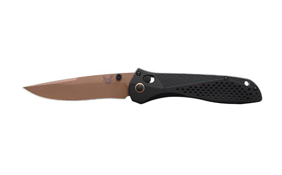 Benchmade 710FE-2401 McHenry & Williams Seven Ten Folding Knife 4" MagnaCut Flat Earth PVD Recurve Drop Point (Limited Edition)