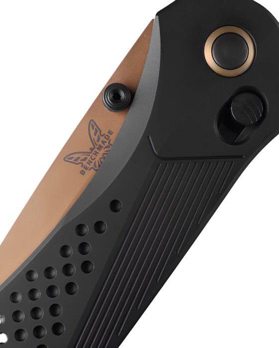 Benchmade 710FE-2401 McHenry & Williams Seven Ten Folding Knife 4" MagnaCut Flat Earth PVD Recurve Drop Point (Limited Edition)