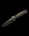 Benchmade 9070BK-1 Claymore Auto Folding Knife 3.6" CPM-D2 Cobalt Black Plain Blade, Ranger Green