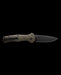 Benchmade 9070BK-1 Claymore Auto Folding Knife 3.6" CPM-D2 Cobalt Black Plain Blade, Ranger Green