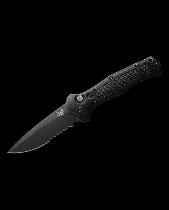 Benchmade 9070SBK Claymore Auto Folding Knife 3.6" CPM-D2 Serrated (USA)