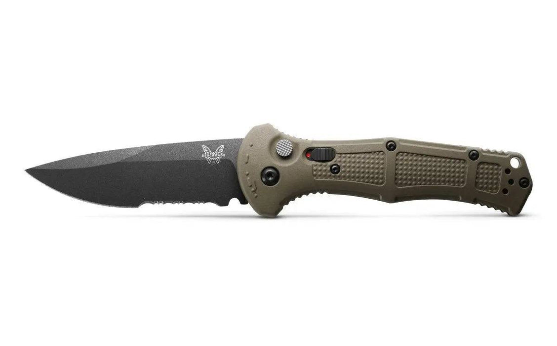 Benchmade Claymore Auto Folding Knife 9070SBK-1 CPM-D2 Ranger Green Grivory Handles