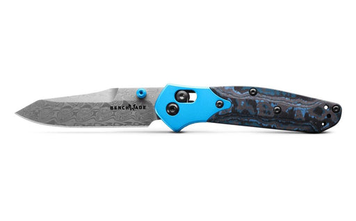 Benchmade Gold Class Mini Osborne 945-221  Folding Knife 2.92" Aegir Damasteel Arctic Storm FatCarbon Handles