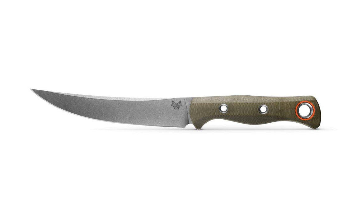 Benchmade Meatcrafter 15500-3 Fixed Blade 6.08" CPM-S45VN Stonewashed, OD Green Handles (USA)