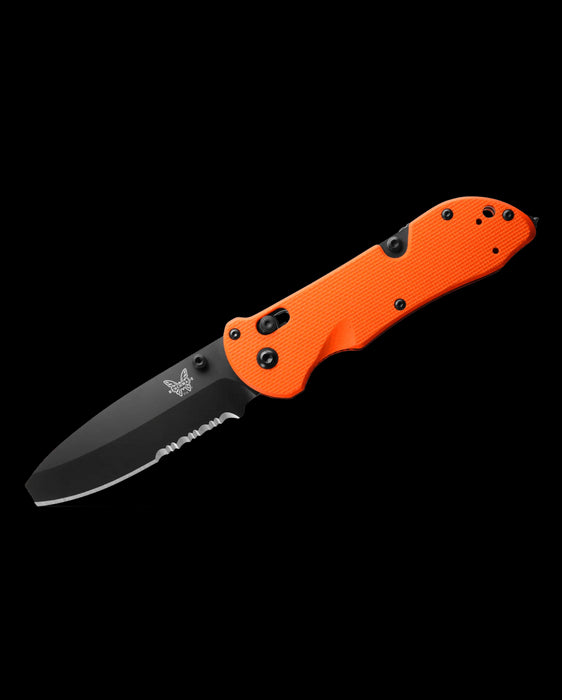 Benchmade Triage Rescue Folding Knife 3.5" Orange G10 Handles, Safety Cutter, Glass Breaker