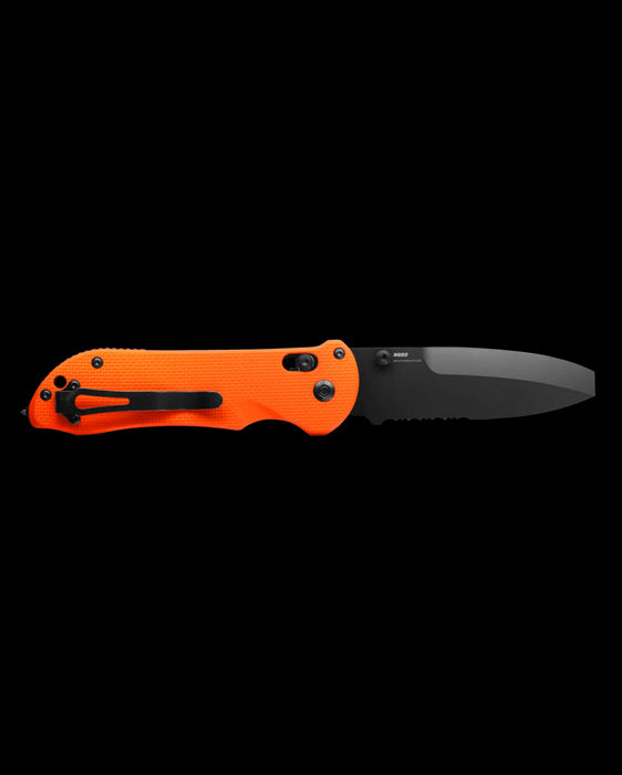 Benchmade Triage Rescue Folding Knife 3.5" Orange G10 Handles, Safety Cutter, Glass Breaker