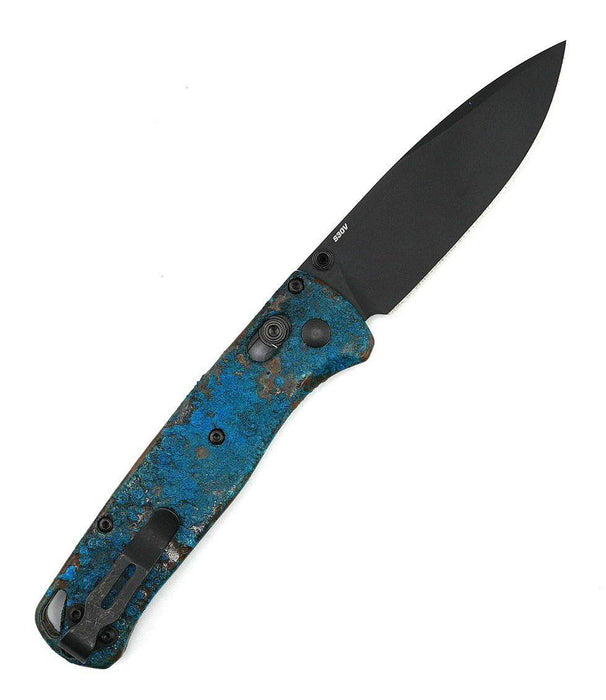 Custom Benchmade 535BK-2 Bugout Axis Knife w/ Copper Shipwrecked Handles (USA)